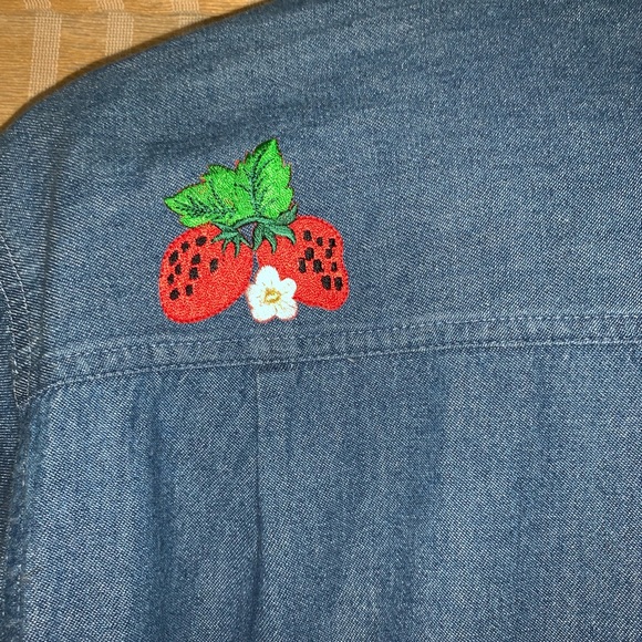 PTNY women Top size s floral Blue Denim - Picture 6 of 8